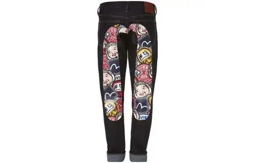 EVISU Jeans Men's Denim Blue Moderate Straight Fit Pants