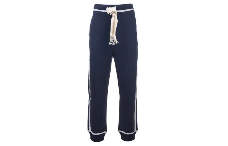 LOEWE Knitted Sweatpants Men's Dark Blue Moderate Skinny Pants