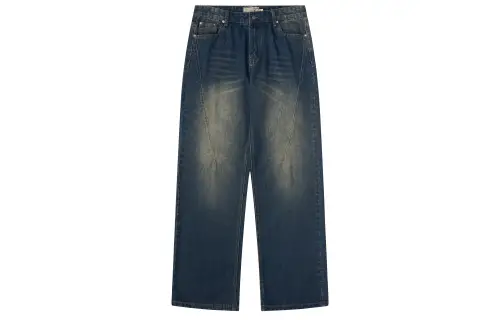 HARSH AND CRUEL Jeans Unisex Washed Blue Moderate Straight Fit Pants