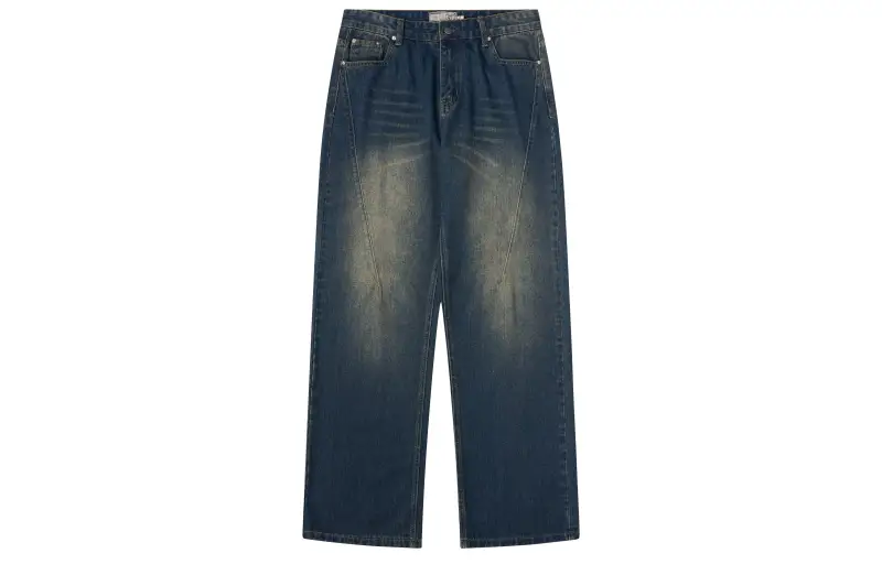 HARSH AND CRUEL Jeans Unisex Washed Blue Moderate Straight Fit Pants