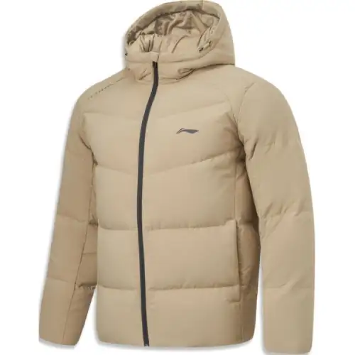 Li Ning Fitness Series Down Jacket Men's Light Chestnut Brown
