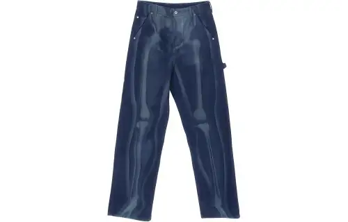 OFF WHITE Jeans Men's Blue Moderate Straight Fit Pants