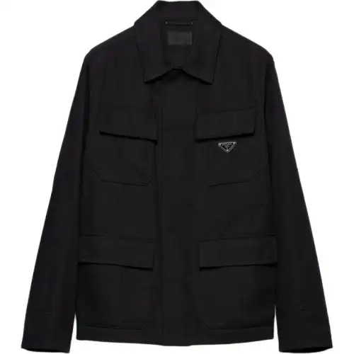 PRADA Triangle Logo Straight Hem Jacket
