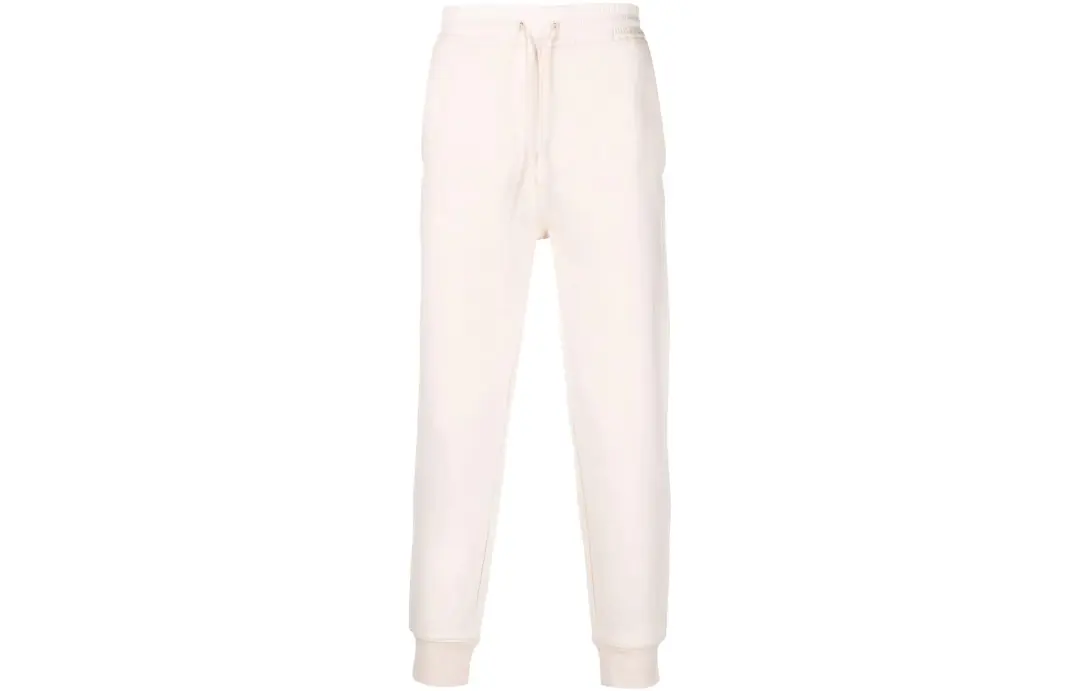 Y 3 Knitted Sweatpants Men's Ecru Moderate Cuffed Pants