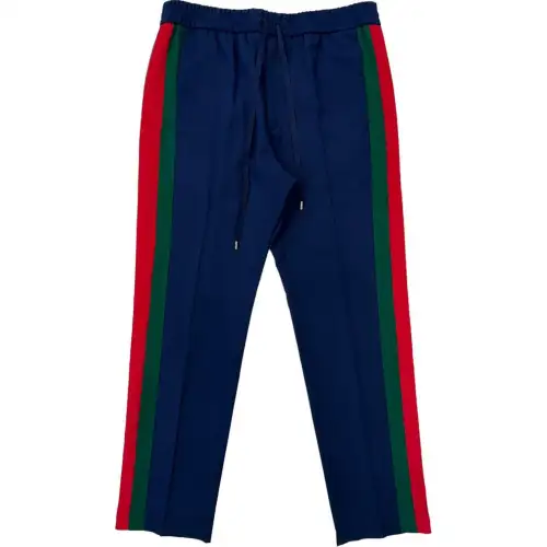 GUCCI Casual Pants Men's Blue Moderate Straight Fit Pants