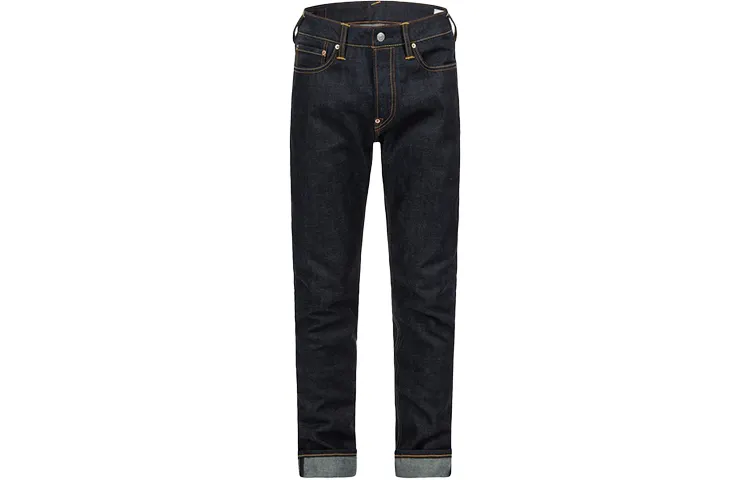EVISU Straight Fit Pants Non Stretch Moderate Jeans Men's Denim Blue