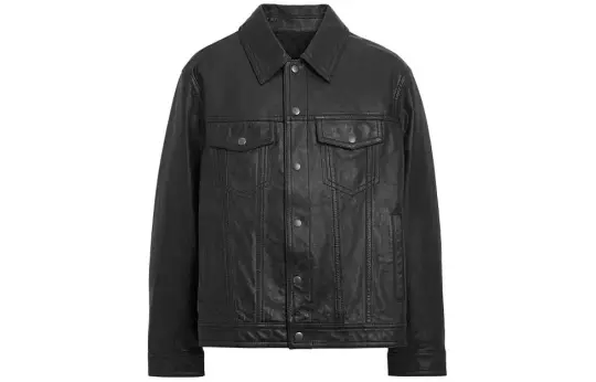 COACH SS24 Leather Jacket Men's Black