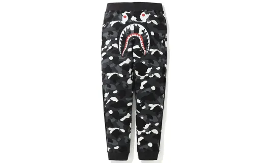 A BATHING APE Shark series City Camo Shark Slim SWEAT PANTS luminous camouflage casual pants men's and women's same paragraph