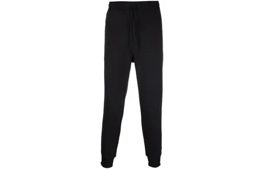 Y 3 Knitted Sweatpants Men's Black Moderate Tapered Pants