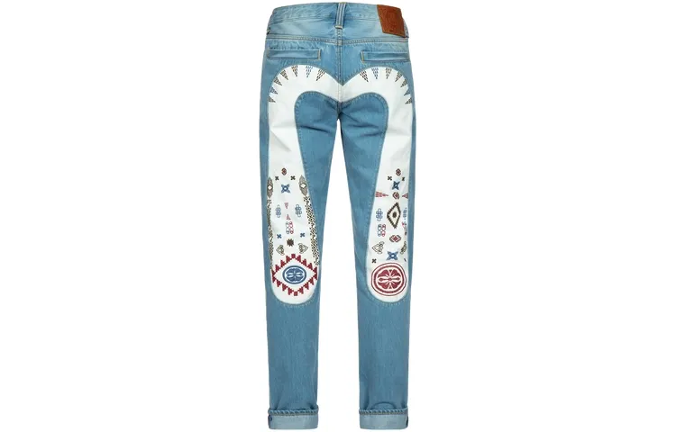 EVISU Jeans Men's Denim Blue Moderate Slim Fit Pants
