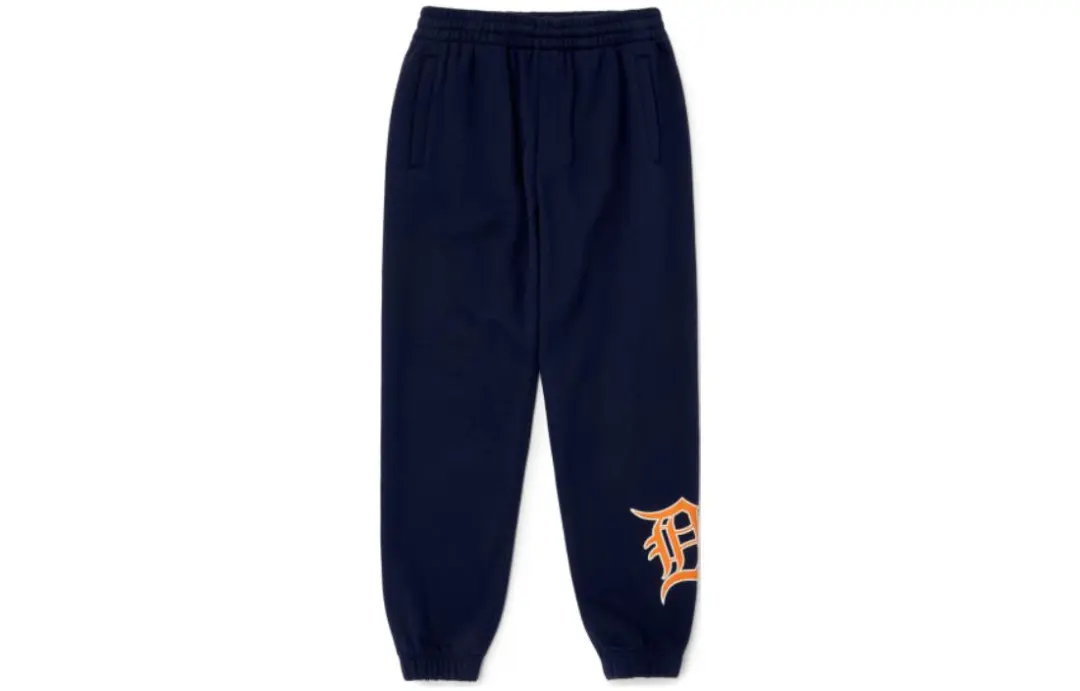 MLB Knitted Sweatpants Unisex Blue Moderate Cuffed Pants