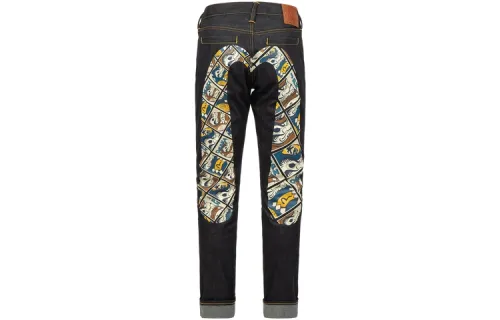 EVISU Jeans Men's Denim Blue Moderate Slim Fit Pants