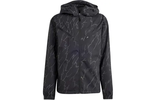 Adidas Originals Montreal Print Windbreaker Jackets & Coats Men's Black