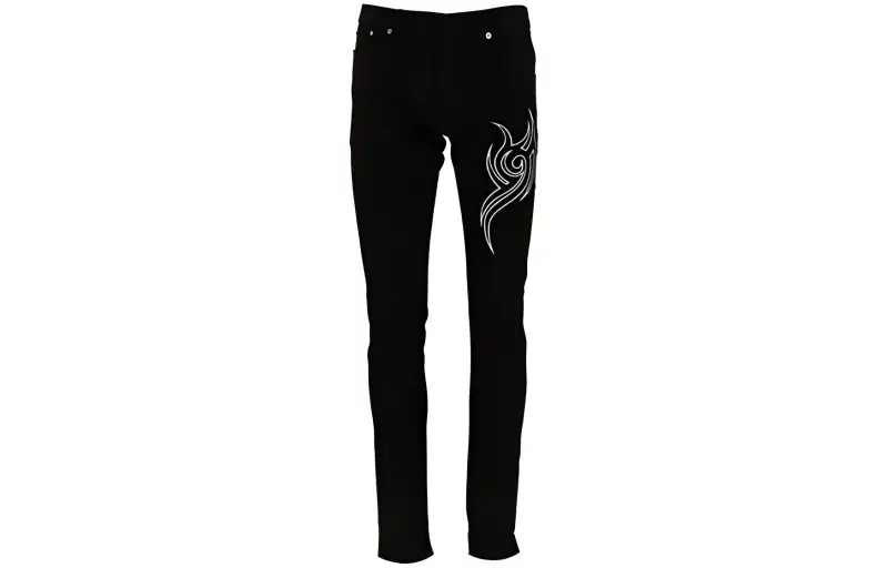 DIOR Jeans Men's Black Moderate Slim Fit Pants
