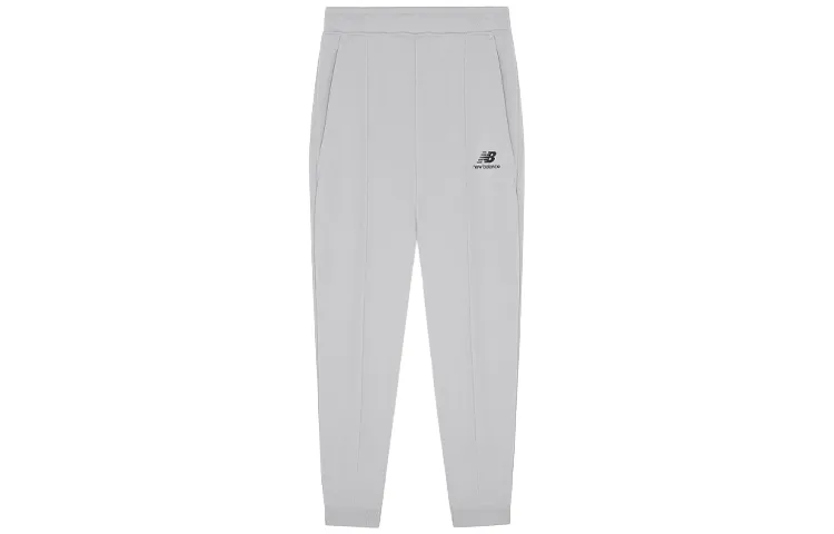 New Balance Knitted Sweatpants Men's Gray Moderate Cuffed Pants