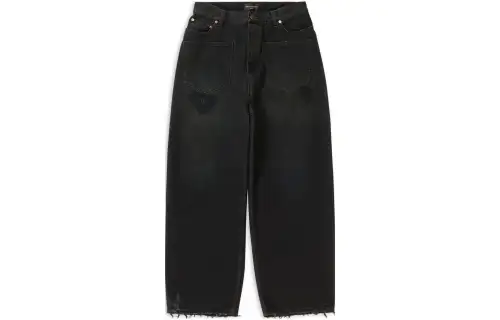 Balenciaga Jeans Unisex Black Moderate Straight Fit Pants
