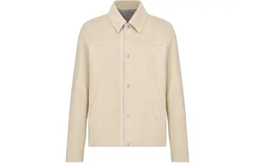 DIOR SS24 Leather Jacket Men's Ecru