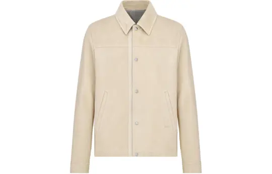 DIOR SS24 Leather Jacket Men's Ecru