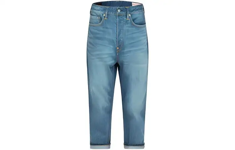 EVISU Jeans Men's Denim Blue Moderate Tapered Pants