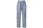 KENZO Casual Pants Men's Gray Blue Moderate Cargo Pants