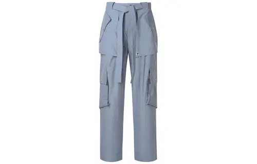 KENZO Casual Pants Men's Gray Blue Moderate Cargo Pants