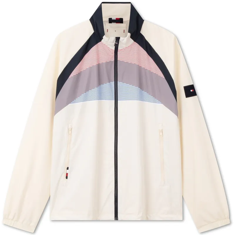 Tommy Hilfiger Jacket Men's Ecru Patchwork