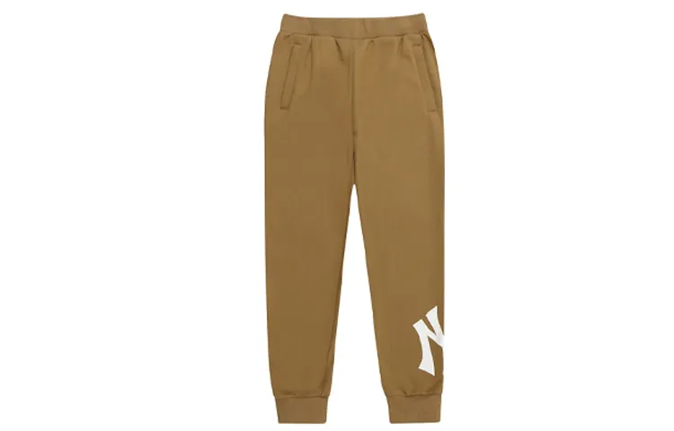 MLB New York Yankees, Large Logo Print Fleece-Lined Knitted Sweatpants Unisex