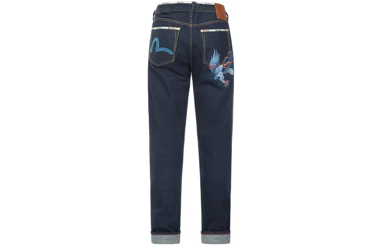 EVISU Jeans Men's Denim Blue Moderate Slim Fit Pants