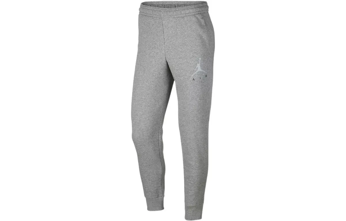 Jordan Knitted Sweatpants Men's Gray Thickened Cuffed Pants