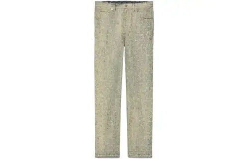 GUCCI Jeans Men's Green Moderate Straight Fit Pants