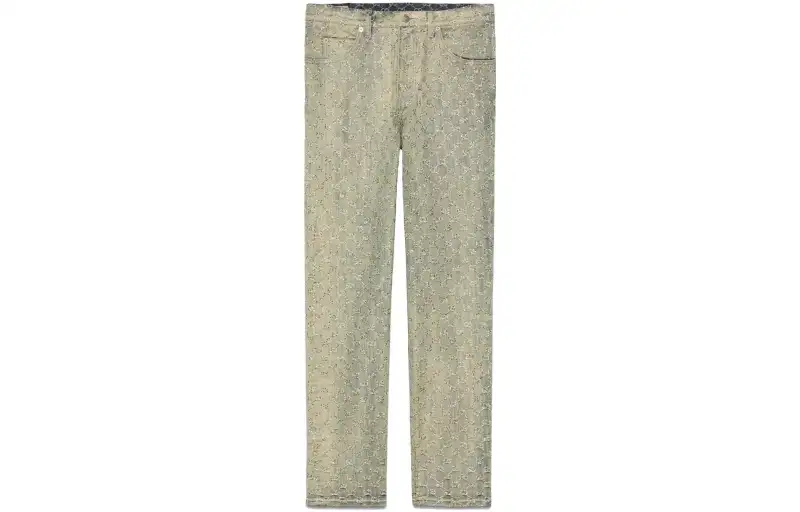 GUCCI Jeans Men's Green Moderate Straight Fit Pants