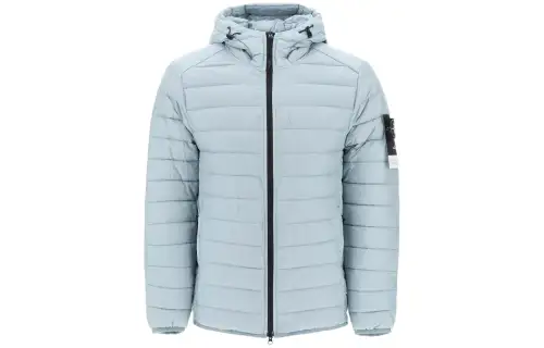 STONE ISLAND SS24 Down Jacket Unisex Ice Frost Blue