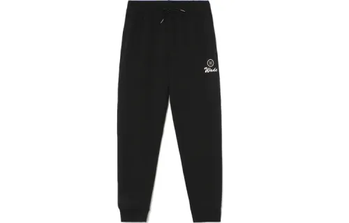 Li Ning, knitted black trousers, with your logo imprint, mid rise