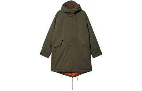 Carhartt WIP Parka Coats Men's Green Hooded (Non-detachable) Moderate