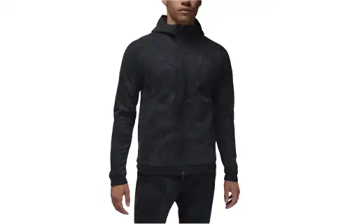 Jordan Full Zip Hoodie Jackets & Coats Men's Black