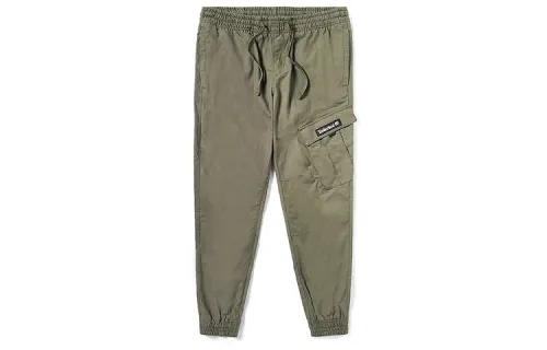 Timberland Casual Pants Men's Army Green Moderate Straight Fit Pants