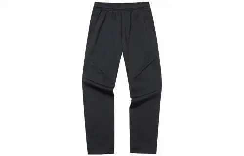 ANTA Knitted Sweatpants Men's Black Moderate Straight Fit Pants