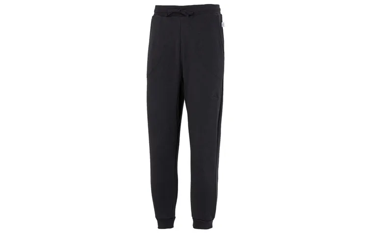 Adidas Knitted Sweatpants Men's Black Thickened Cuffed Pants