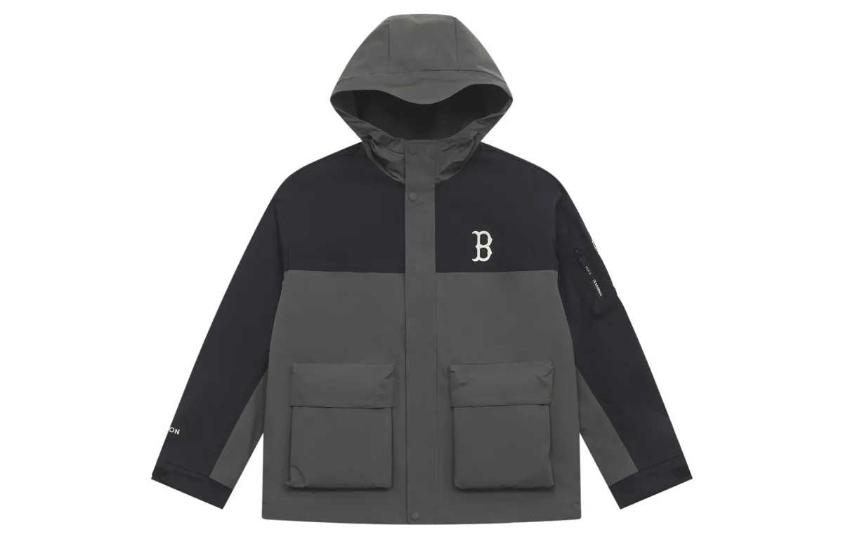 MLB Boston Red Sox Basic Collection SS25 Windproof Jackets & Coats Unisex Dark Charcoal Gray