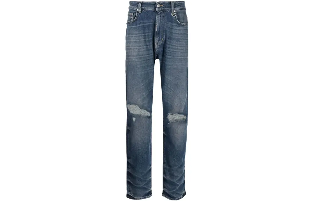REPRESENT Distressed Straight-leg Jeans