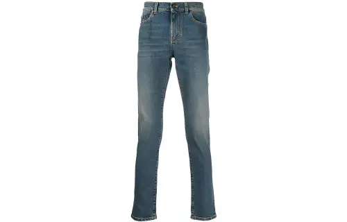 SAINT LAURENT Jeans Men's Blue Moderate Straight Fit Pants