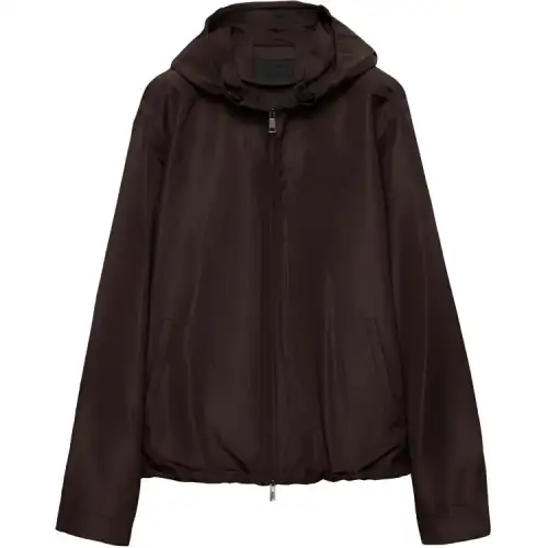 Prada Zip-Up Hooded Jacket