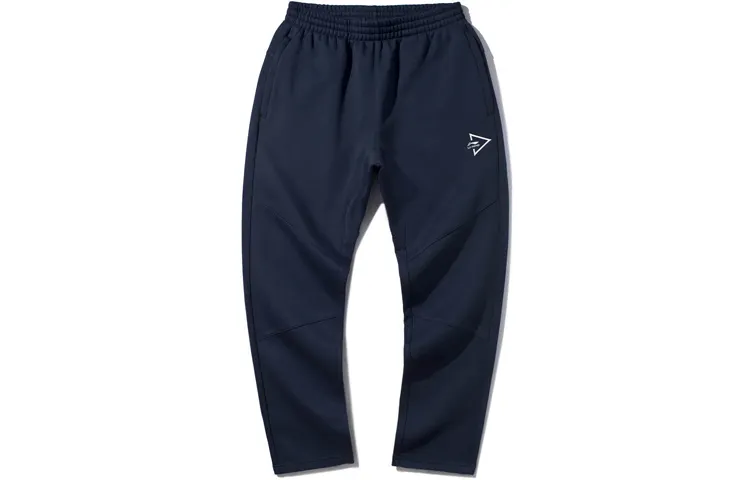 Li Ning Sports Fashion Collection Knitted Sweatpants Men's Dark Marine Blue Moderate Straight Fit Pants