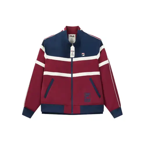FILA MIHARA Jackets & Coats Men's Red Patchwork