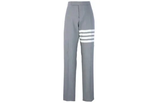 Thom Browne 4-Bar Striped Slim Cut Trousers