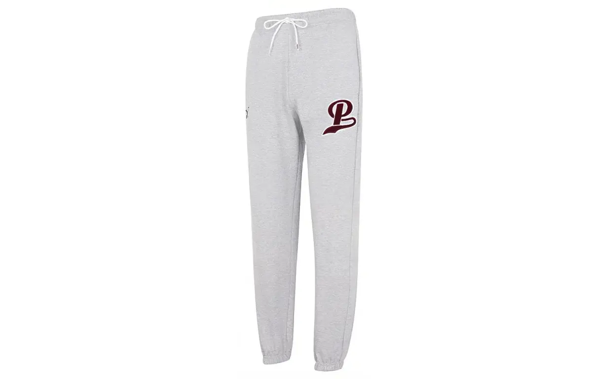 PUMA Knitted Sweatpants Men's Gray Moderate Cuffed Pants