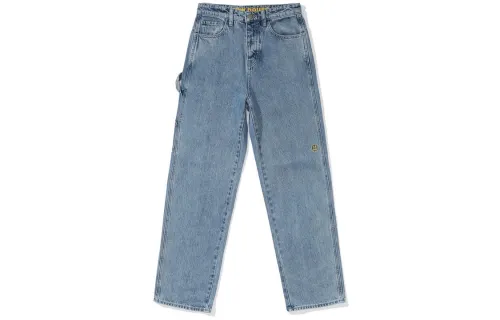 Drew House Smiley Face Series FW21 Carpenter Jean Stone Wash Mini Smiley Embroidered Work Jeans Unisex Blue