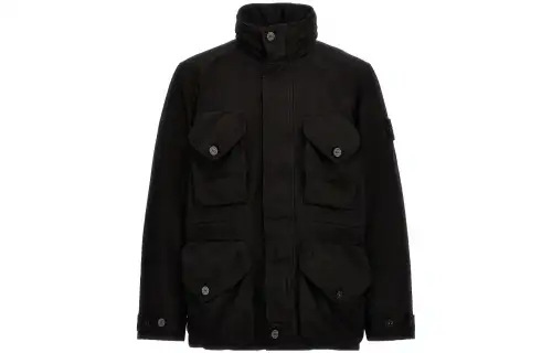 STONE ISLAND FW23 Parka Coat Unisex Black