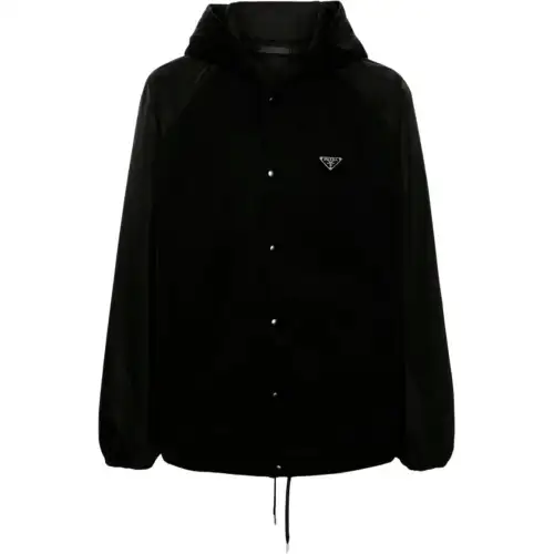 Prada enamel triangle-logo jacket
