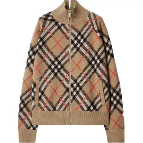 Burberry Vintage Check zip-up cardigan